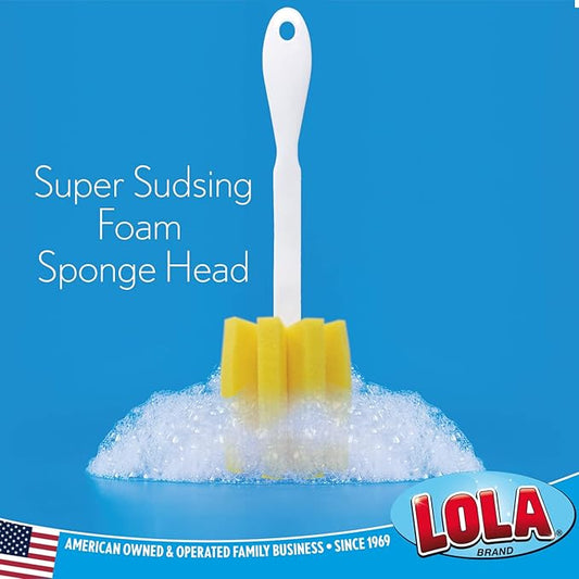LOLA Glass & Jar Sponge Brush, Star Shaped, Foam Material, Dishwasher Safe, Non-Scratch, Perfect for Glasses, Mugs, Bottles. 1 Pack