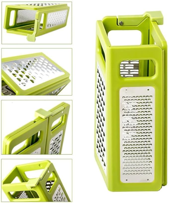 Kitchen Cheese Grater Foldable Four Sided Vegetable Peeler Slicer Stainless Steel Fruit Cutter