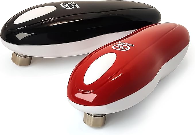 A1 Electric Can Opener – Smooth Edge Tin Opener with Easy-Touch Start & Stop, Ergonomic, Compact & Cordless Design - Black