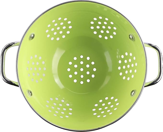Calypso Basics by Reston Lloyd Powder Coated Enameled Colander, 3 Quart, Lime