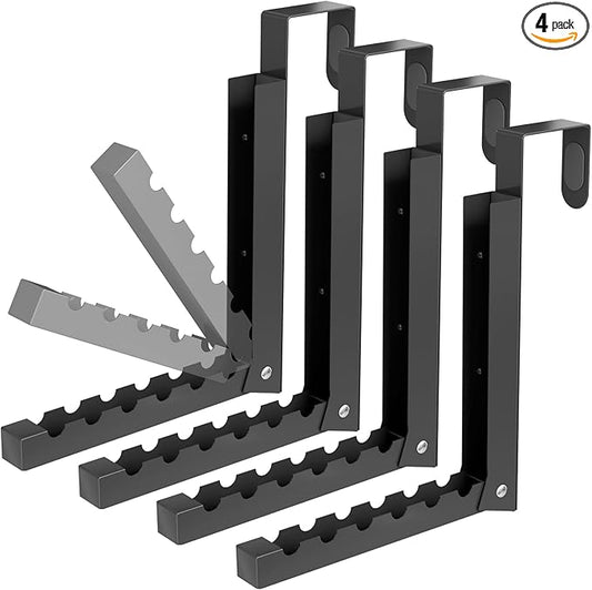 4 Pack Over The Door Hanger, Folding Over The Door Drying Rack for Laundry,Overdoor Hanger Hook,Small Clothes Drying Rack for Dorm Portable Black