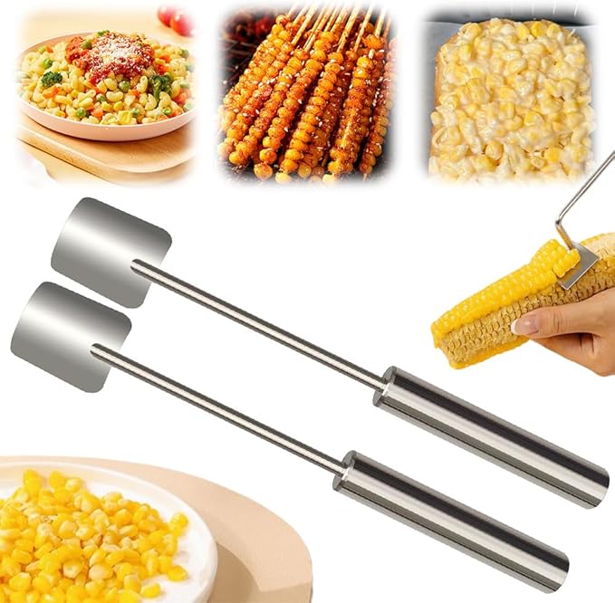 Easy Clean Corn Cob Peeler, 2026 Upgraded Long Handle Stainless Steel Upgrade Corn Stripping Tool for Home Kitchen Gadget (2)