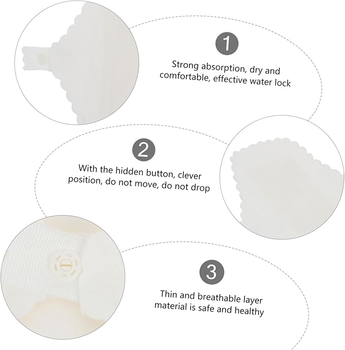 3Pcs Washable Cotton Menstrual Pads Snap Design Breathable Reusable Sanitary Towels for Puerpera Women Comfortable Period Liners