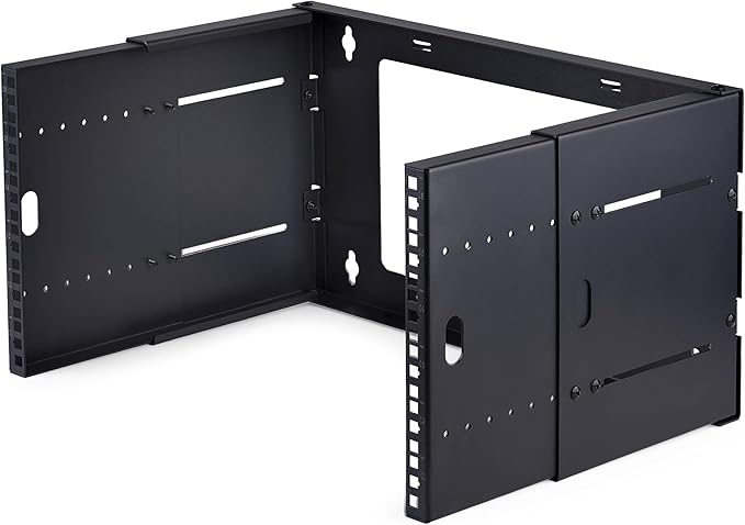 StarTech.com 2-Post 6U Wall Mounted Rack, Adjustable Depth up to 16in, for 19-inch Server/Data/Networking Equipment, Max 88lb