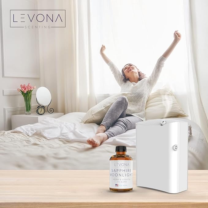 Levona Scent Essential Oil - Fresh Aroma for Home, Office, Hotel & Spa, Perfect in Humidifiers and Diffusers, Luxury Fragrance, with Lemon & Aqua Marine Notes - 700ml/ 23 fl oz, Sapphire Moonlight