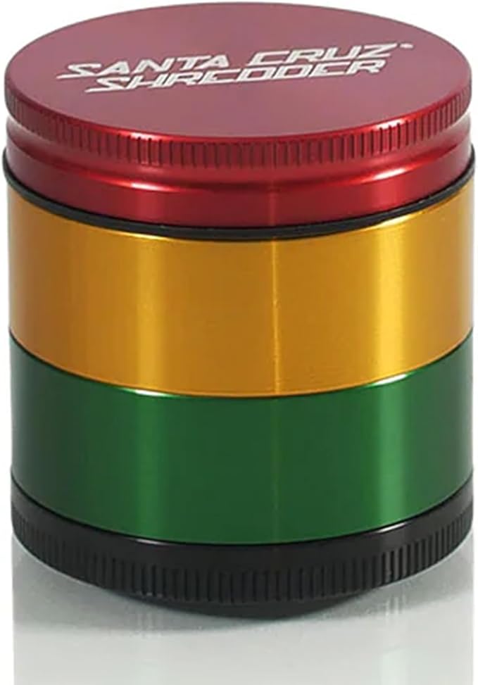 Santa Cruz Shredder Metal Spice Grinder Made in USA (Medium (2.2 Inch), Rasta)