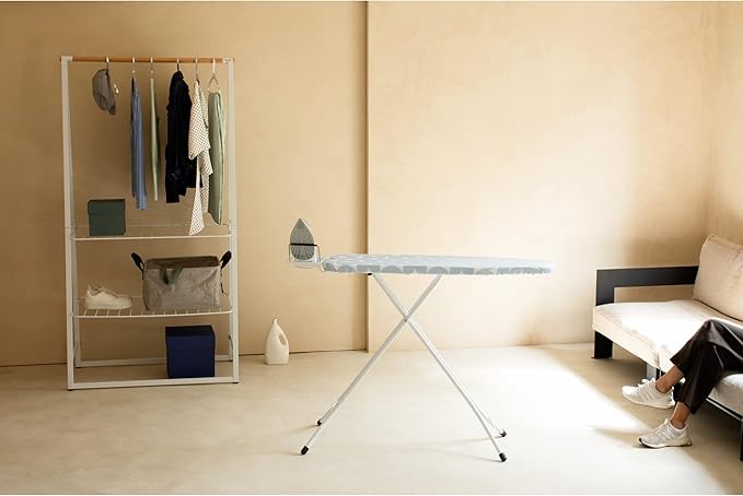 Brabantia Size A (43 x 12 inches) Replacement Ironing Board Cover with Durable Foam Layer (Fresh Breeze) Easy-Fit, 100% Cotton