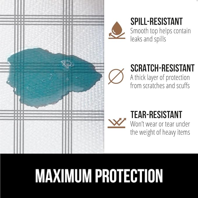 GORILLA GRIP Slip Resistant Drawer and Shelf Liner 2 Pack, Non Adhesive Water Resistant, Easy Trim, Smooth Surface Liners for Kitchen Cabinet, Shelves, Drawers Pantry, 12 IN x 20 FT, Stripe Gray White