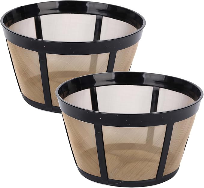 Blisshour Reusable Coffee Filter, Fits BUNN Coffee Maker and Brewer Replaces your Coffee Filter 8 10 12 Cup Basket and Permanent Coffee Filter (2PCS)