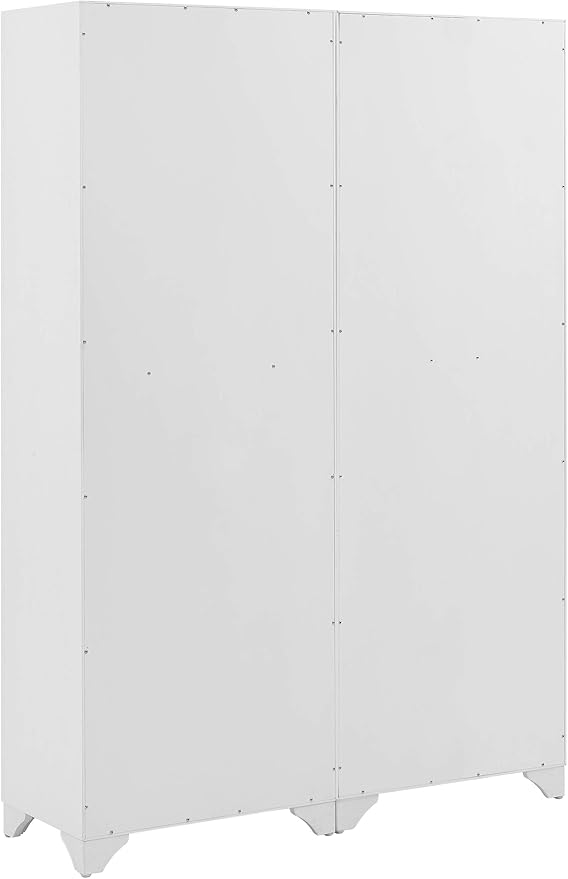 Crosley Furniture Tara 2-Piece Pantry Storage Cabinet Set with Shelves, Kitchen, Dining, or Laundry Room, Distressed White