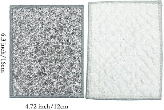 New Scratch-Resistant Multi-Functional Metal Wire Dish Cloth, Double-Sided for Wet and Dry use, Suitable for Washing Dishes, cookware, Sinks, stoves, and Kitchen Cleaning(2PCS)
