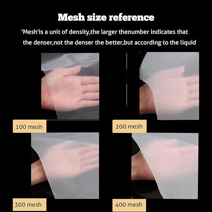 39.37"X39.37" Nylon Mesh Fabric, Fine Filter Cloth, 100 200 300 400 Mesh, Reusable Strainer Cloth for Milk, Juice, Paint (100 mesh)