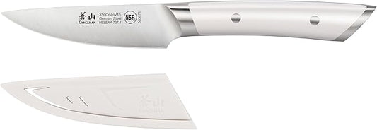 Cangshan HELENA Series German Steel Forged 3.5" Paring Knife with Sheath (White)