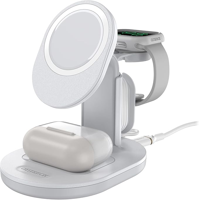 OtterBox 3-in-1 Wireless Charging Station for MagSafe - White