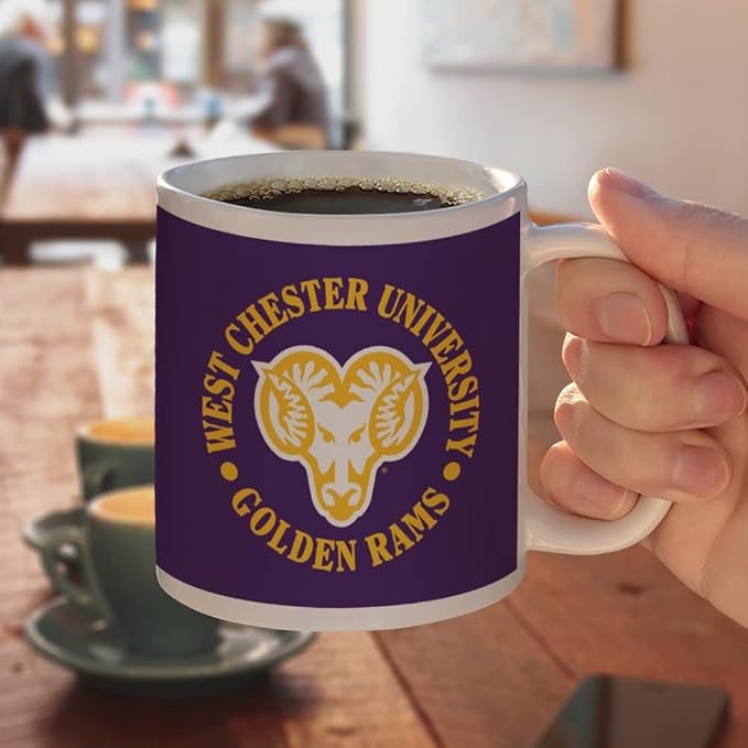 West Chester University Primary Logo Ceramic Coffee Mug, Novelty Gift Mugs for Coffee, Tea and Hot Drinks, 11oz, White