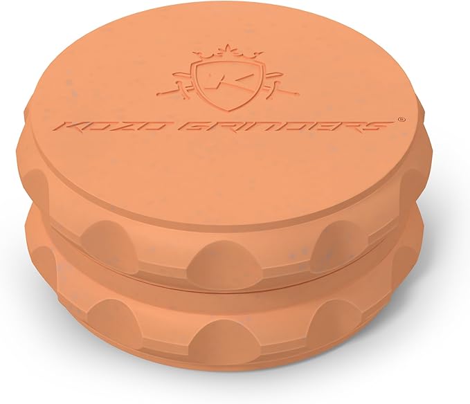 2.5" Spice Grinder 2-Piece, Strong Grip By Kozo. (Orange)