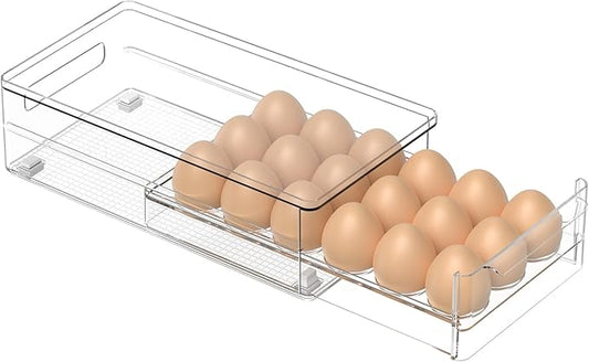 Acrylic Egg Box Transparent 18 and 36 Pack Storage for Refrigerator Kitchen Storage Size: 13.3 * 4.7 * 3.9 inches (1 pack)