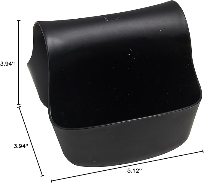 Umbra Saddle Sink Caddy – Flexible Rubber Organizer for Double Kitchen Sink, Storage for Dish Sponge, Scouring Pads and More, Black (330210-040)