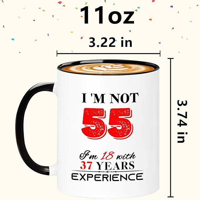 1970 55th Birthday Mug for Women Men, Turning 55 Year Old Birthday Gifts for Mom, Dad, Grandma, Grandpa, Wife, Husband, Daughter, Sister, Best Friends, Coworkers, Her, Him, 11oz Coffee Cup