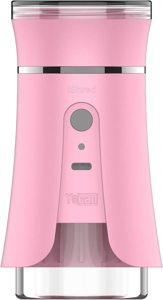 iShred Electric Herb and Spices Grinder with Fast Charging with Auto or Manual Mode, Pink