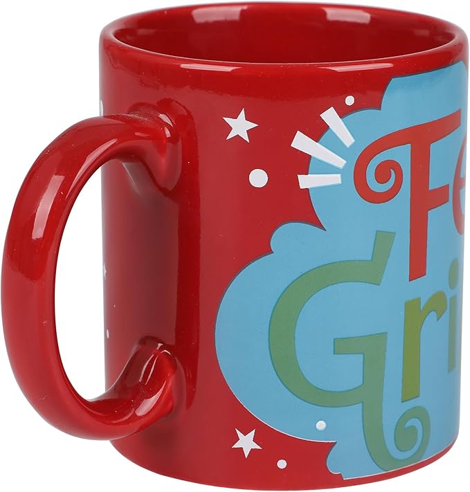 Bioworld The Grinch Feelin' Grinchy and Naughty or Nice 2-Pack 16 Oz Ceramic Mug Set
