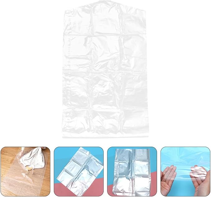 VICASKY 12pcs Clear Garment Rack Cover with Hanger Opening Transparent Dress Protectors Shoulder Protector Covers Disposable Clothing Storage Bags for Dry Cleaners and Home Use
