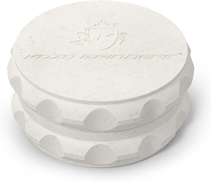 2.5" Spice Grinder 2-Piece, Strong Grip By Kozo. (White)
