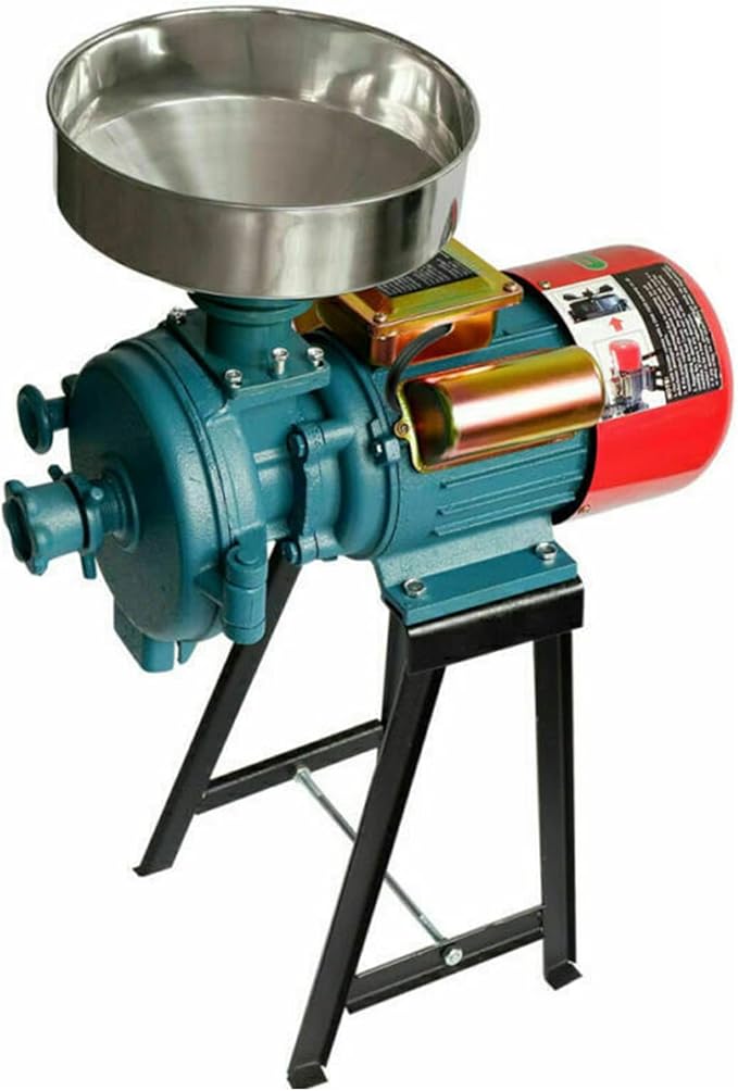 Electric Grain Grinder Mill, 3000W 110V Corn Grinder Mill Electric, Dry Cereals Rice Coffee Wheat Corn Mills with Funnel, Grain grinder mill powder machine