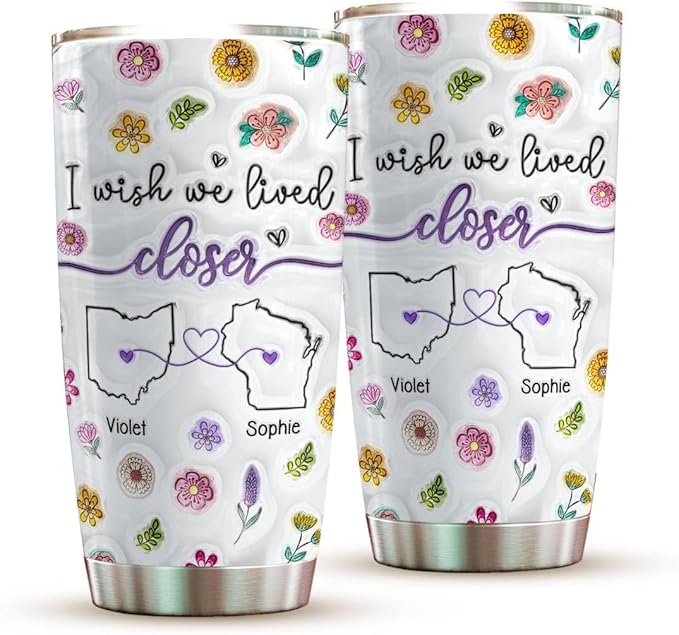 I Wish We Lived Closer Mug, Best Friends Coffee Mugs, Personalized Mugs With Names, Christmas Birthday Gifts For Best Friend Funny Mugs, Sisters Gift From Sister, Long Distance Gifts For Women