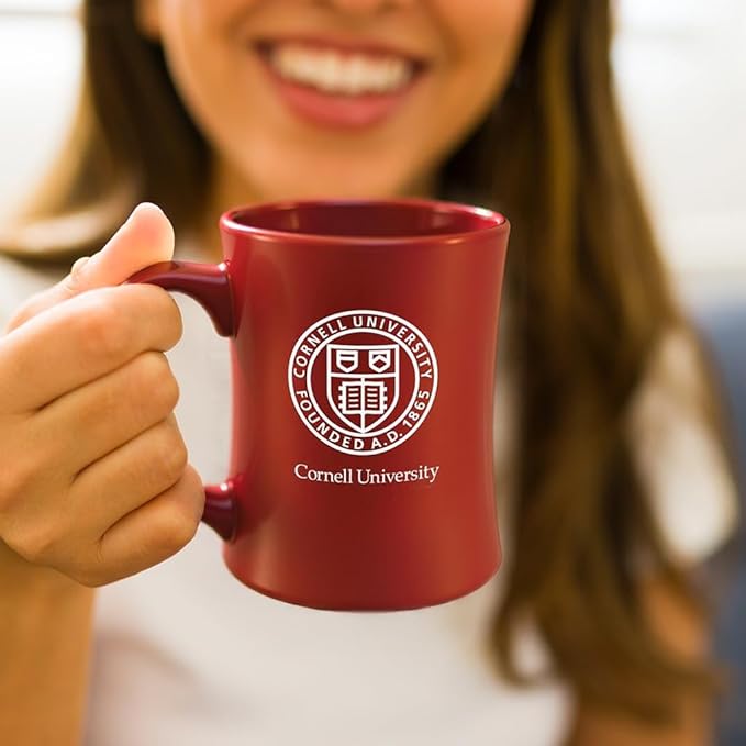 Cornell Big Red Ceramic 16oz Sculpted Mug – Official Team Logo Coffee Cup – Handwash Recommended – Individually Boxed