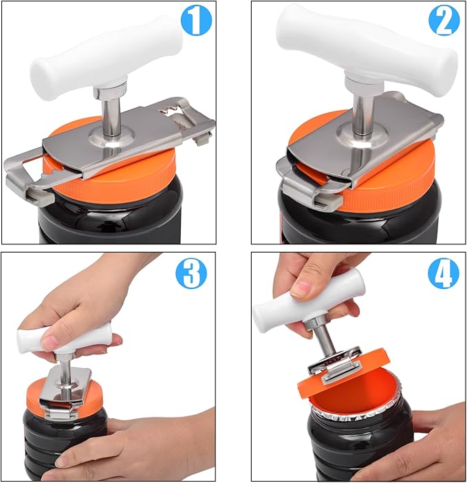 Kichwit Jar Opener for Weak Hands, Jar Bottle Opener for Seniors with Arthritis, Bottle Opener Keychain Included