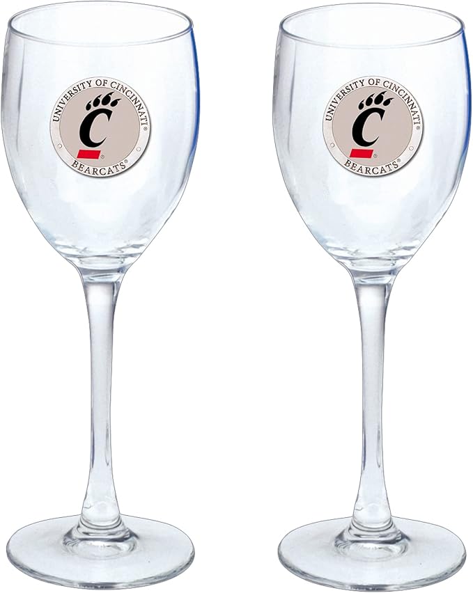 Heritage Pewter Cincinnati Glass Water Goblets – Set of 2 | 12 OZ Goblet Glasses | Expertly Crafted Pewter Glass