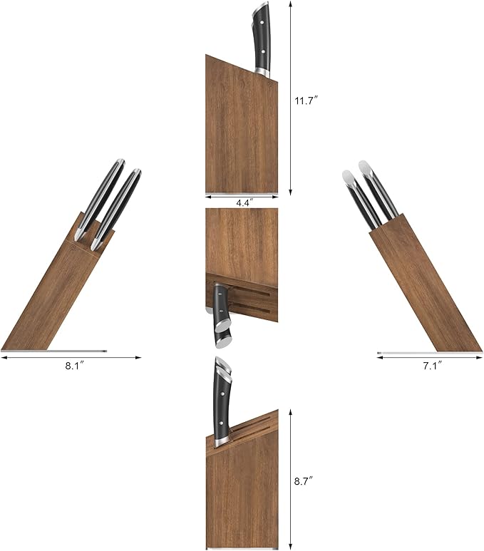 Cangshan HELENA Series German Steel Forged Cleaver Knife Block Set (3-Piece, Black)