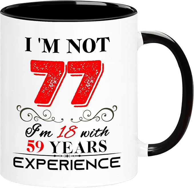 1948 77th Birthday Mug for Women Men, Turning 77 Year Old Birthday Gifts for Mom, Dad, Grandma, Grandpa, Wife, Husband, Daughter, Sister, Best Friends, Coworkers, Her, Him, 11oz Coffee Cup