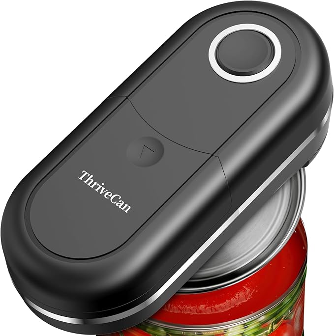 Electric Can Opener, One-Touch Automatic Can Opener- Fits Almost All Can Sizes, Battery-Operated Handheld Kitchen Gadget with Smooth Edge, Food Safe, Ideal for Seniors & Arthritis Sufferers
