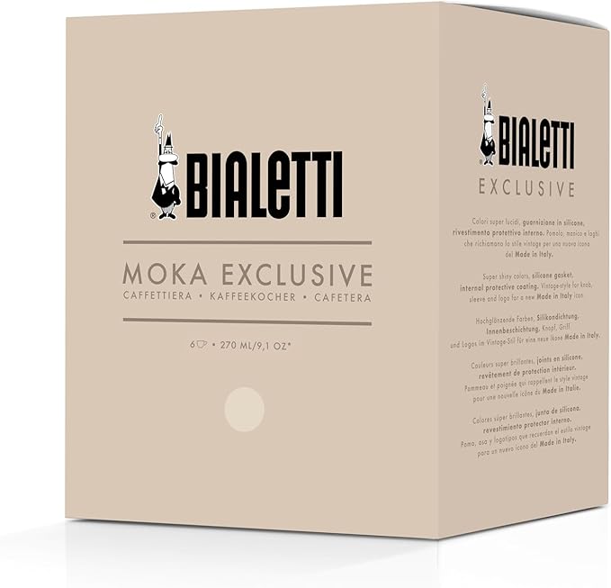 Bialetti Mocha Exclusive Cream for 6 Cups, Direct Fire (Coffee Maker, Espresso Maker, Makinetta)