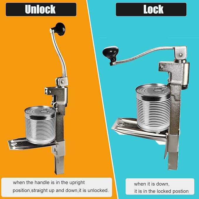 Commercial Can Opener Heavy Duty #10,Commercial Restaurant Can Opener for Big Cans,Industrial Manual Table Can Opener for 11100 Fits Cans Up to 11” Tall