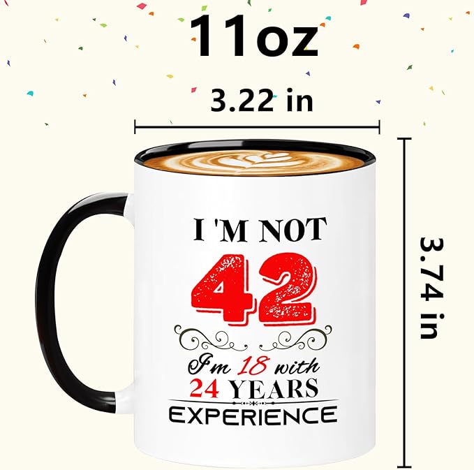 1983 42th Birthday Mug for Women Men, Turning 42 Year Old Birthday Gifts for Mom, Dad, Grandma, Grandpa, Wife, Husband, Daughter, Sister, Best Friends, Coworkers, Her, Him, 11oz Coffee Cup