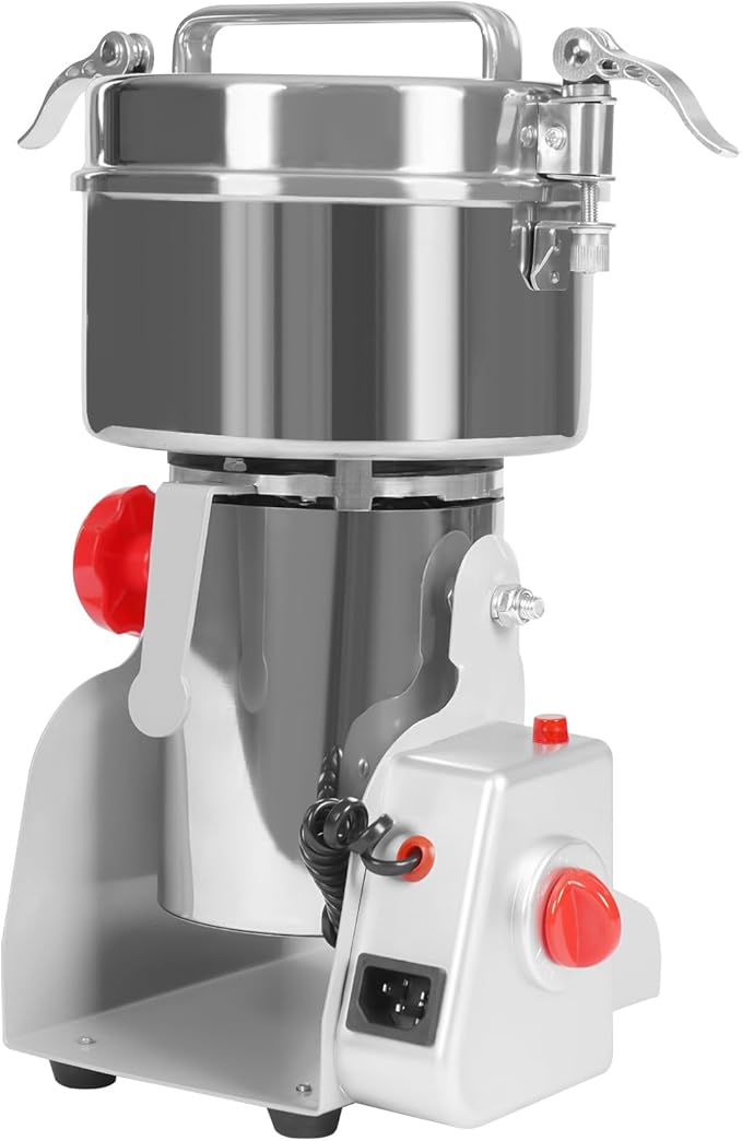 1500g Electric Grain Mill Grinder, High Speed 4100W Commercial Grinders, Stainless Steel Machine for Dry Grains, Coffee, Corn (1500g/3.3lbs Capacity)