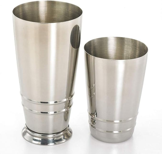 Barfly Cocktail Tin, Set (18 oz and 28 oz), Stainless Steel w/embossed ribs