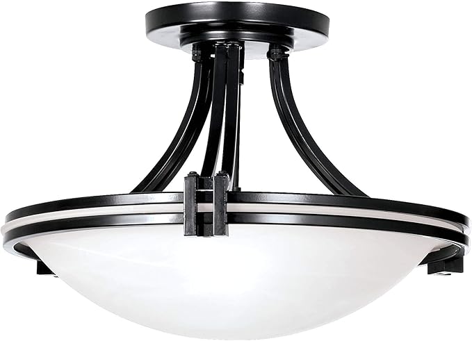 Possini Euro Design Deco Modern Close to Ceiling Light Semi Flush Mount Fixture 16" Wide Oil Rubbed Bronze Brown Marbleized Glass Bowl Shade Bedroom Hallway Living Room Dining Room Bathroom Kitchen