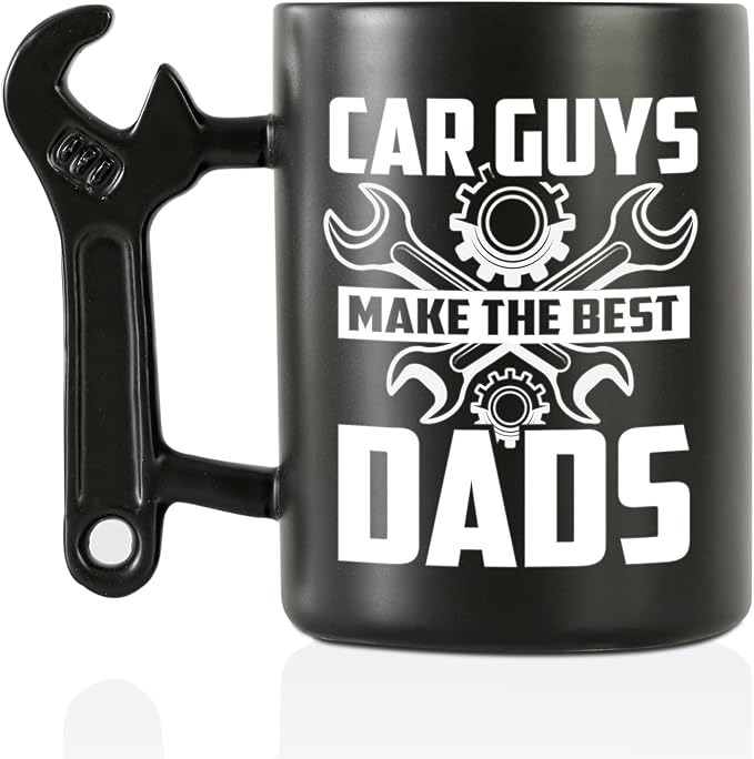 Onebttl Car Gifts For Men, Women, Dad, Mechanic - 13.5oz/400ml Ceramic Wrench Coffee Mug - Make