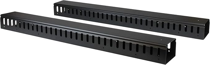 StarTech.com Vertical Cable Organizer with Finger Ducts - Vertical Cable Management Panel - Rack-Mount Cable Raceway - 40U - 6 ft (CMVER40UF)
