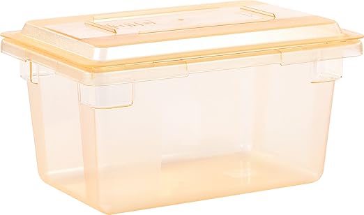 Carlisle FoodService Products 10612C22 StorPlus Color-Coded Food Box Storage Container Only, 5 Gallon, 18" x 12" x 9", Yellow (Pack of 6)