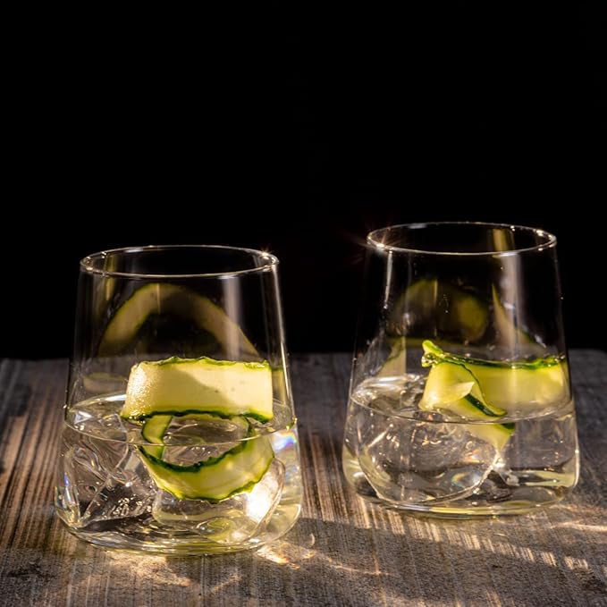 Krosno Glasses Set | 6x Tall Water Juice Drinking Glasses 18.3 oz + 6x Water Juice Drinking Glasses 12.9 oz | Avant-Garde Collection | Crystal Glass | Dishwasher Safe