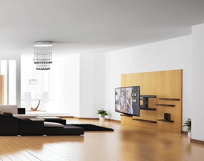 Kanto PMX700 Pro Series Full Motion Articulating TV Wall Mount for 50" to 100" TVs | Adjustable Positioning | Integrated Cable Management | Toolless Tilt