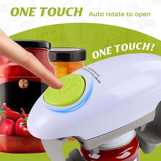 Higher Torque and Automatic Electric Jar Opener,One Touch Jar Opener for Arthritis,Weak Hands and Seniors,Convenient and Useful Kitchen Gadgets,Gifts for Seniors