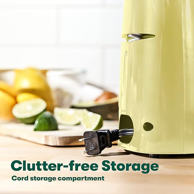 bella Electric Can Opener and Knife Sharpener, Multifunctional Bottle Opener with Removable Cutting Lever and Cord Storage, Stainless Steel Blade, Yellow