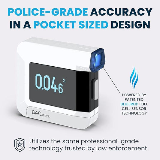 BACtrack C8 Breathalyzer | Professional-Grade Accuracy | Optional Wireless Smartphone Connectivity | Compatible w/Apple iPhone, Google & Samsung Android Devices | Apple HealthKit Integration