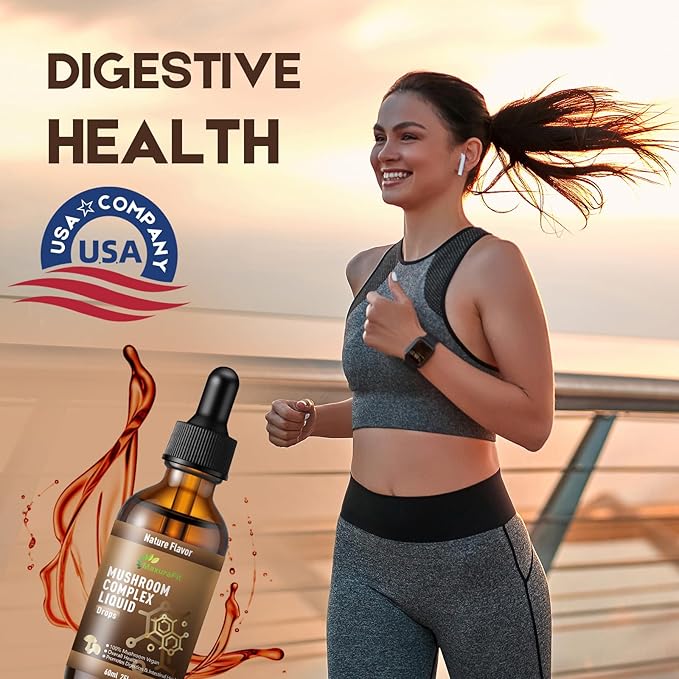 2 Pack Vegan Immune Mushroom Tincture Supplement,7 in 1 Mushroom Extract Liquid Drops with Lion's Mane,Shiitake,King Trumpet,Turkey Tail,Reishi,Chaga & Cordyceps 4 fl oz (120 Servings)